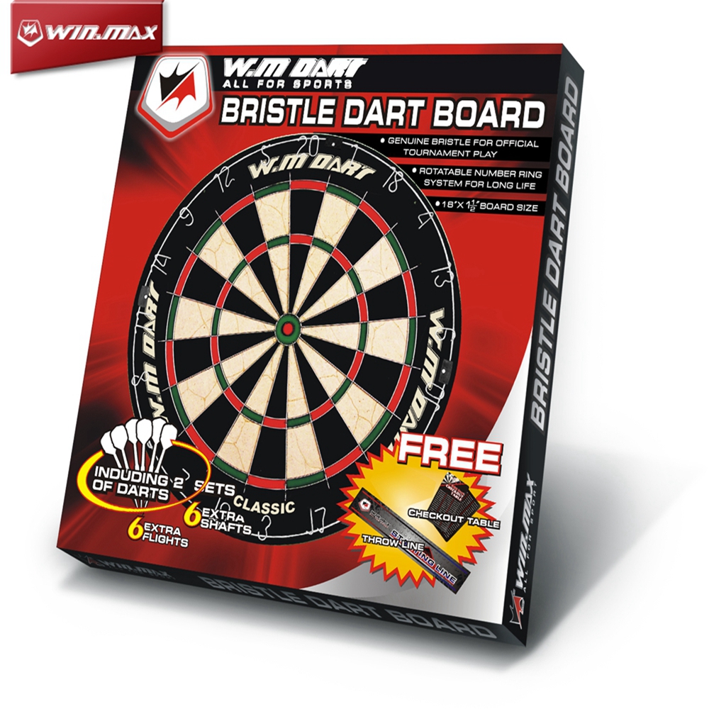 Winmax Sisal Fiber Bristle Dartboard With 6 Darts and Board Dart Board